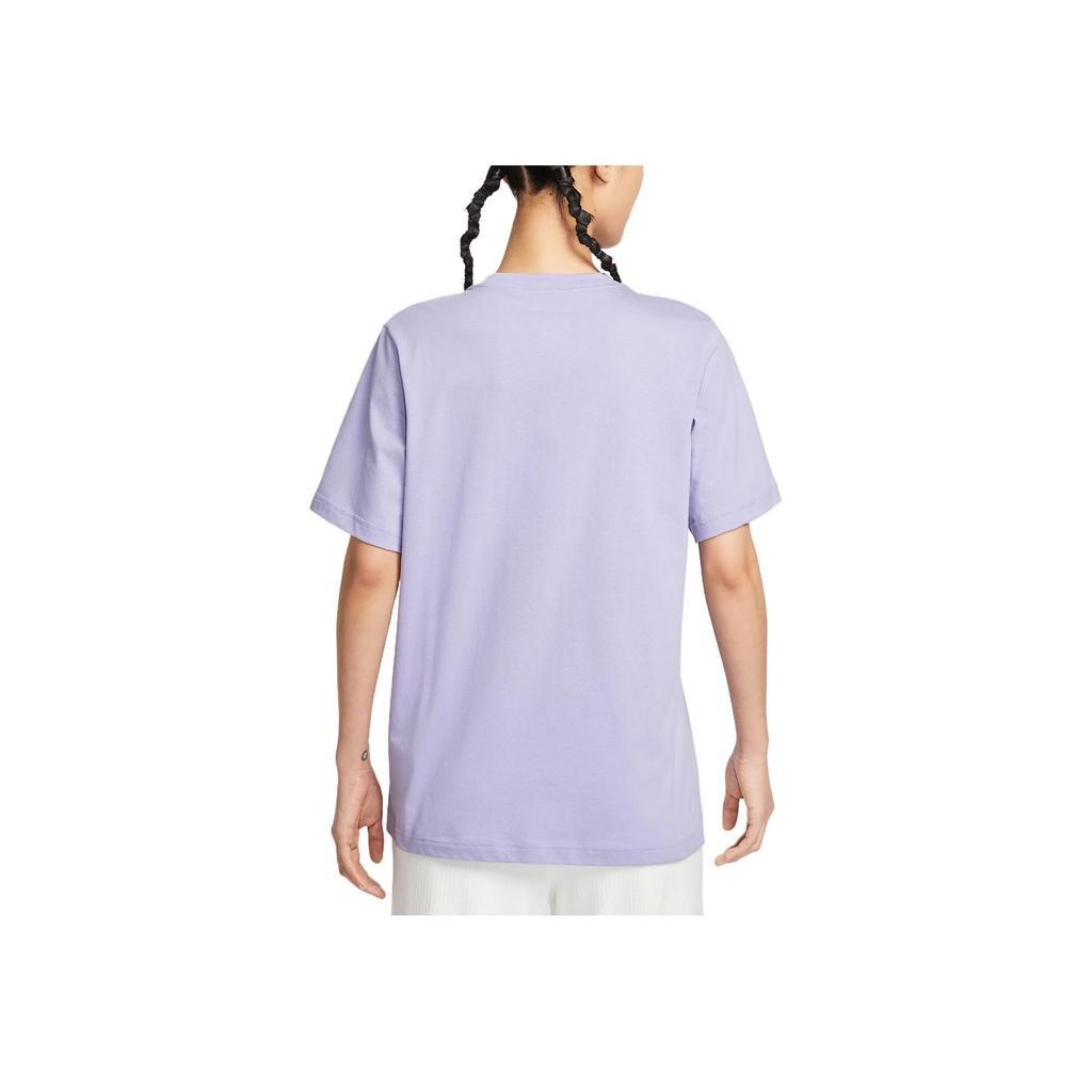 Nike Sportswear Soft Comfortable Fashionable Versatile Short Sleeve Breathable Regular T-Shirt Women Tops Ice-Purple Lilac FD4150-533