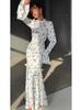 Slim Fit Floral Ruffle Dress - Gentle Spring 2025 Collection