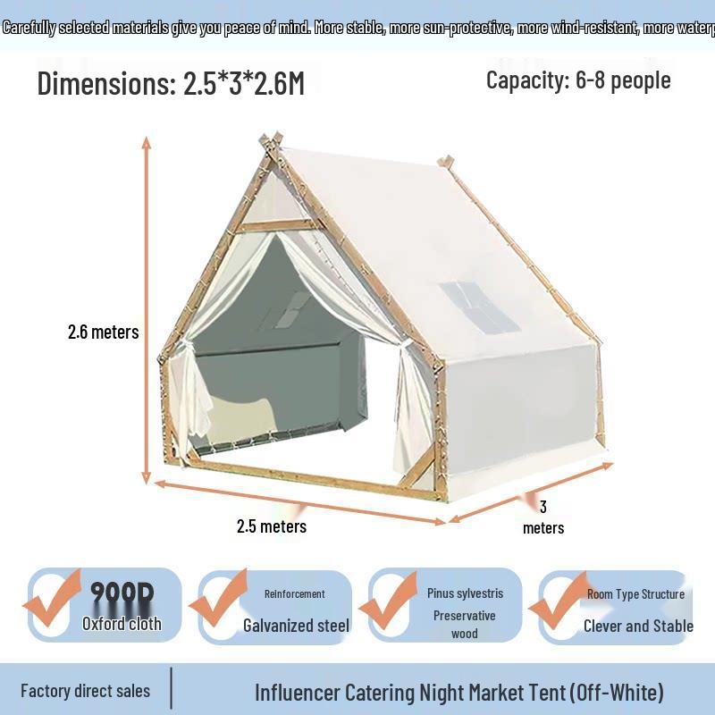 Three-Person Rainproof BBQ Dining Tent for Outdoors & Indoors