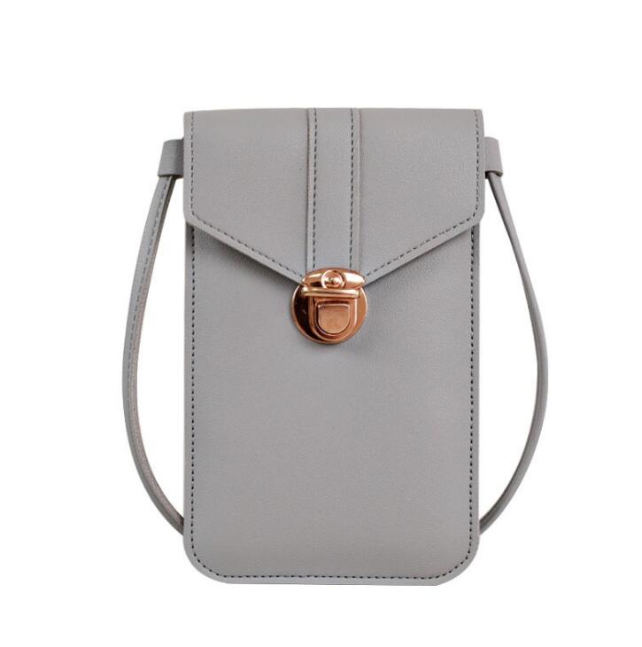 Women Leather Touchable Phone Purse Small Crossbody Bag Mini Cell Phone Pouch Shoulder Bag