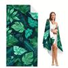 Island Vibes: Tropical Leaf-Print Beach Towel for Ultimate Relaxation! Suitable for towels, bath towels, beach towels