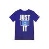 Nike T Shirts Men's Blue Crew Neck Moderate Straight Fit 904433-455