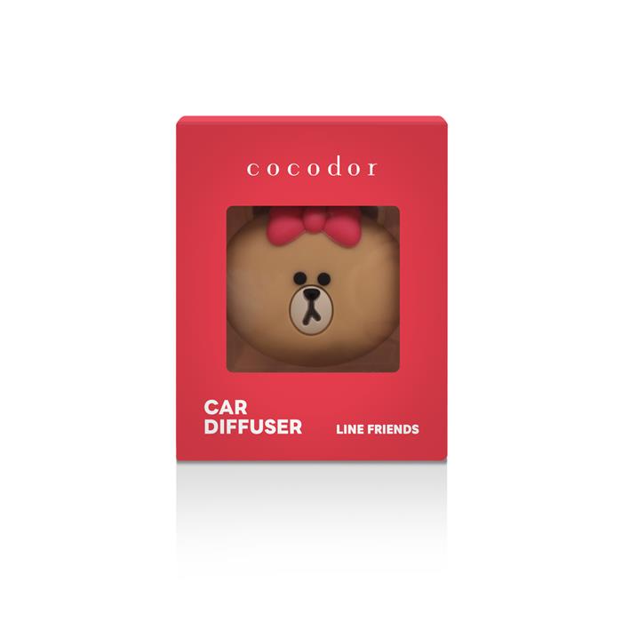 Line Friends Choco Car Clip Air Freshener (Black Cherry)