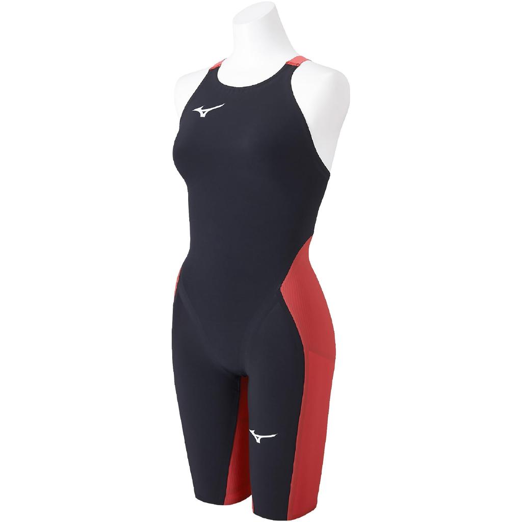 Mizuno 6 CR Half FINA Black X Size for Competitive Women's GX-SONIC Suit, Approved, Red, L, N2MGA702, 96mm, Racing.