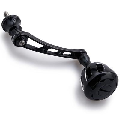HEIGHTEN 56mm Rollengriff mit 32mm Knopf für Shimano Daiwa Universal Spinning Reel Wheel Serie (Schwarz) (518)