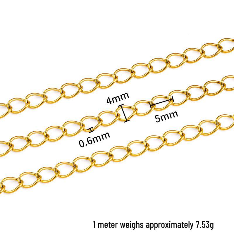 Handmade DIY Titanium Steel Adjustable Extension Chain for Jewelry and Clothing