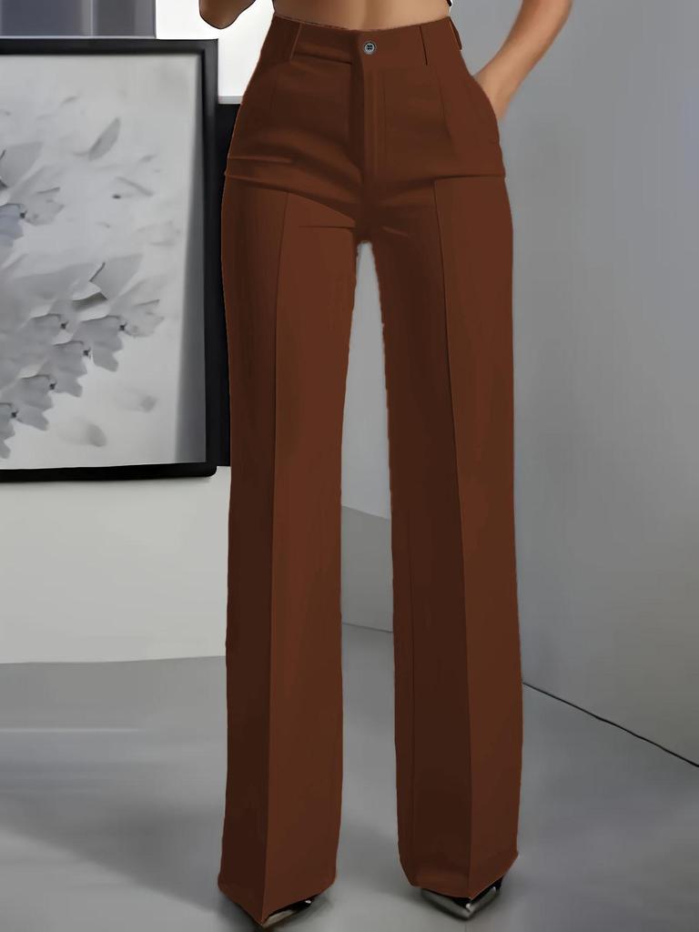 Pantaloni Eleganti da Donna 2025 a Vita Alta, Modellanti, Gamba Dritta