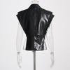 Spot 2025 Crocodile Leather Vest with Adjustable Tailoring – Fashionable Stitching Jacket