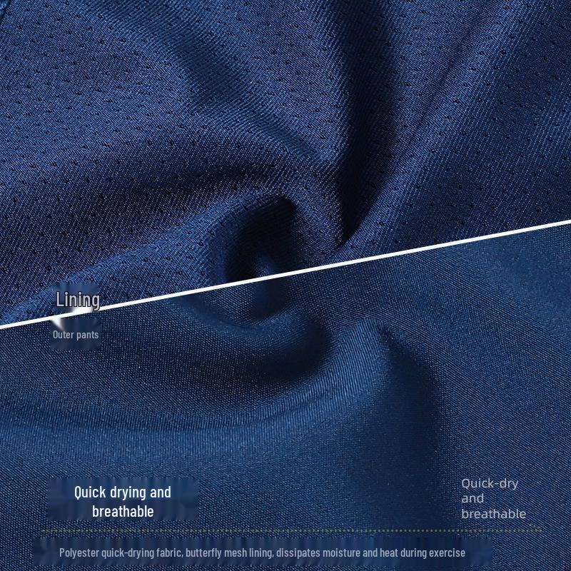 Men's Quick-Dry Breathable Outdoor Running Shorts with Multifunctional Pockets, Loose Fit, Anti-Exposure Design