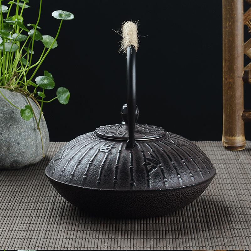 Retro 900ml  Boiled Tea Cast iron Kettle Cast Iron Teapot Pig iron Tea Pot Kung Fu Tea health Iron Pot Oxidized Uncoated