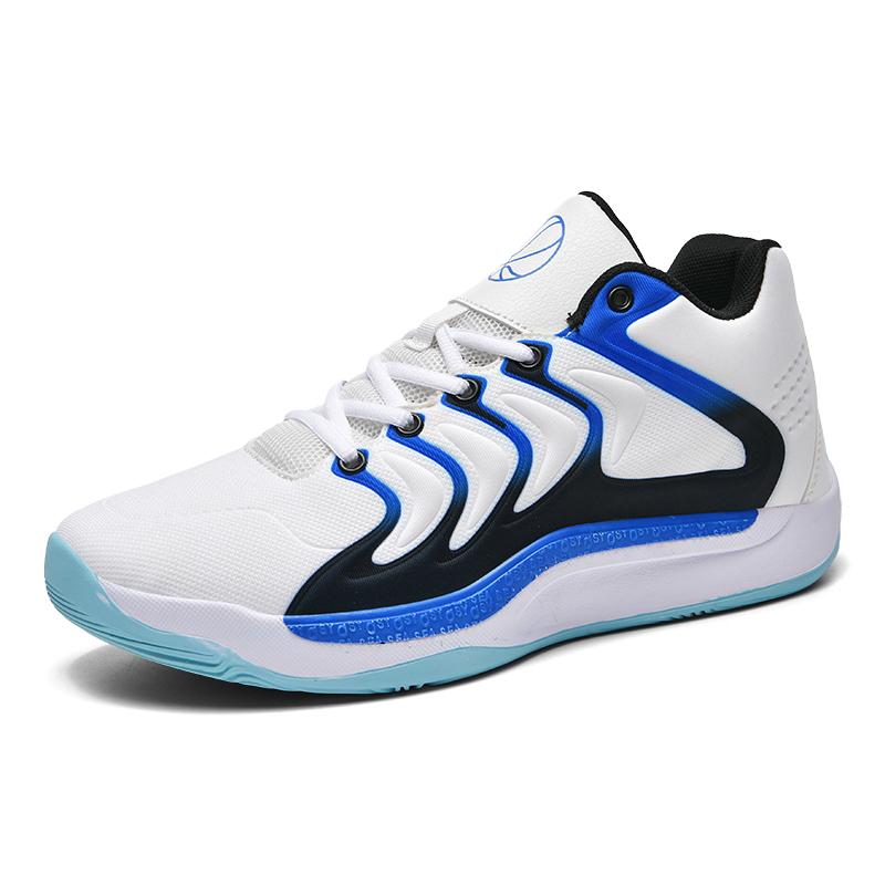 New All Court Basketball Shoes for Men Breathable and Comfortable Sports Shoes with Versatile Training Lines Stripes Sneakers