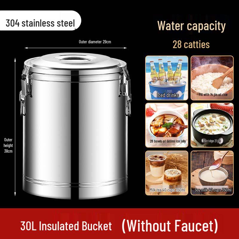 304 Stainless Steel Insulated Multi-Purpose Bucket for Beverages and Food