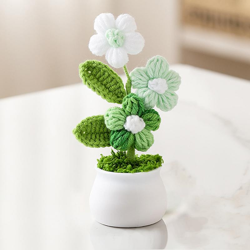 Künstliche gehäkelte Blume Simulation Bonsai Tischornament Heimhochzeitsparty