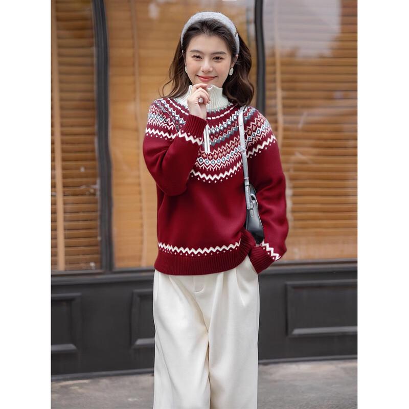 Mokana Women's Stylish Long Sleeve Lambswool Sweater MKNJD3191