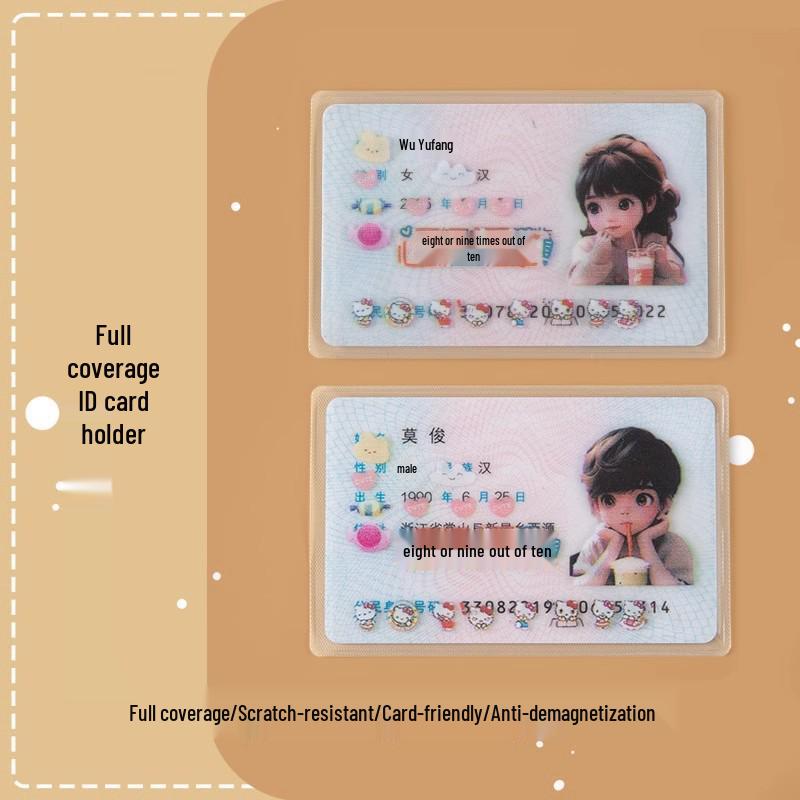 Çizgi Film Kimlik ve Banka Kartı Tutucu, Manyetikleşmeye Karşı ve Gizlilik Korumalı - Ücretsiz Kargo