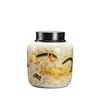 Creative Alloy Sealed Tea Can Ceramic Dragon and Phoenix Pattern Storage Jar Home Coffee Beans Candy Jar Home Decoration Modern