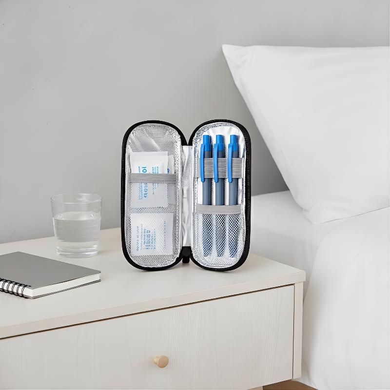 Insulin Cooler Bag Portable Insulated Protector Waterproof Insulin Travel Case Cooler Box Large Capacity Diabete Insulin Ice Bag