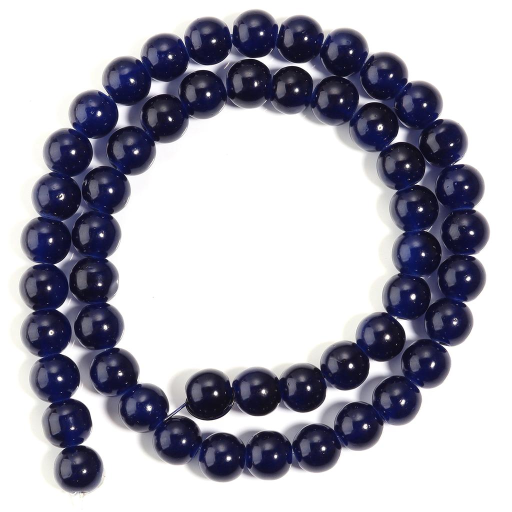 1 Strand 6/8mm Solid Color Glass Beads Loose Spacer Round Beads For Jewelry Making DIY Handmade Bracelet Necklace Accessories