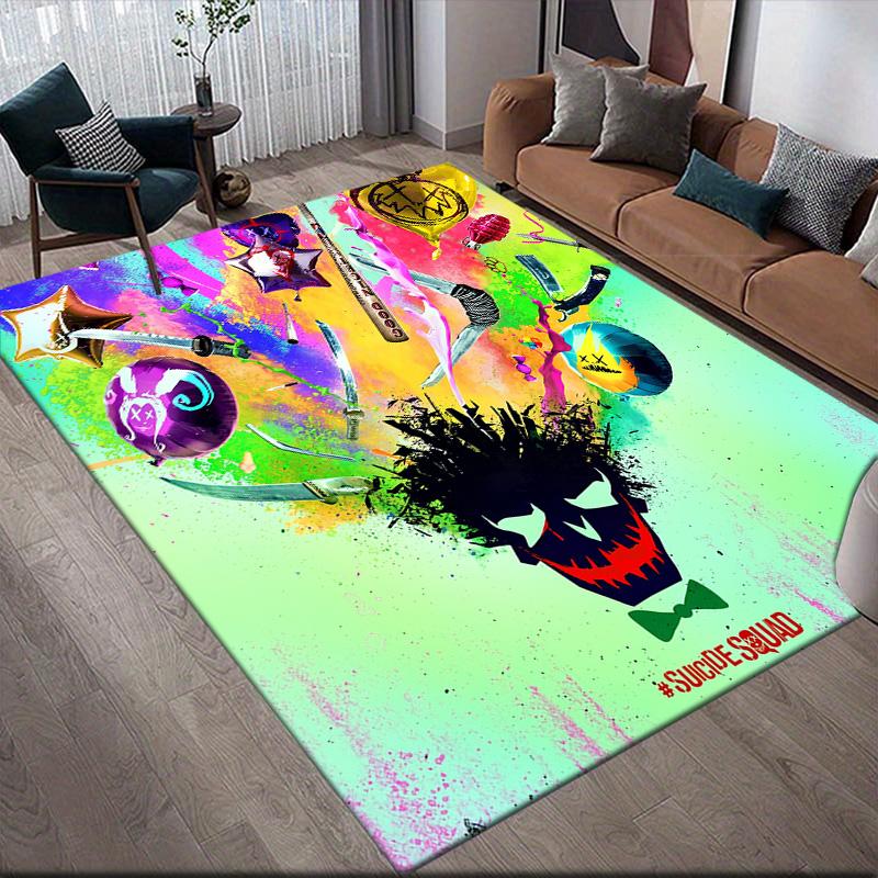 

Suicide Squad Logo Anti-Slip Rug, Rectangular Carpet for Home Entertainment Room 60x90cm