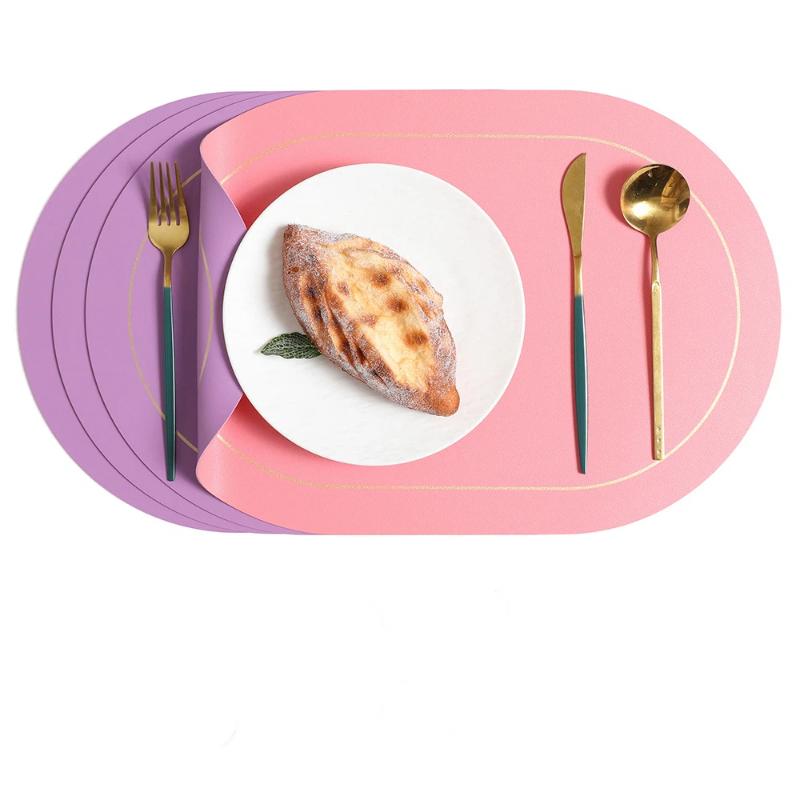 Zweiseitige Tischsets Nordischer Stil Küchen-Esszimmer-Dekor Wasserdicht Fleckenabweisend Platzsets Geschirrunterlage