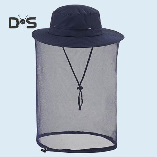 Moskitonetz-Kopfhut für Männer und Frauen, breite Krempe, Sonnenschutz, Boonie-Hüte mit Schleier, Netzschutz vor Insekten zum Angeln und Wandern