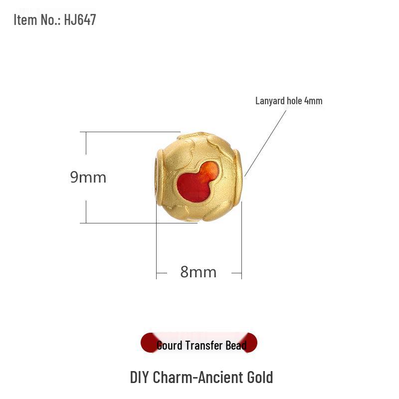 Chinese Cloisonné Sand Gold Enamel Beads: DIY Bracelet Necklace Pendant Accessories