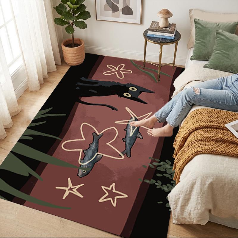 Night Garden Living Room Nonslip Area Rug Soft Carpet For Bedroom Game Playroom Sofa Office Home Decor Doormat Christmas Gift C9291308