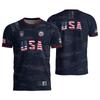 USA Men's Casual Letter Print Short Sleeve T-Shirt