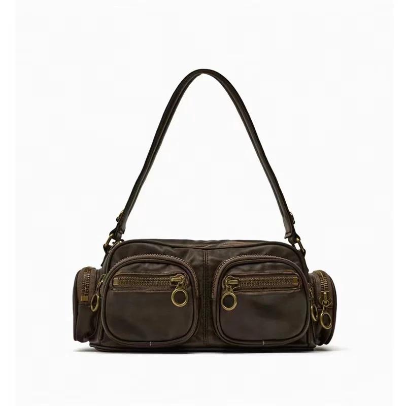 Punk Stylish Handlebags for Women Underarm  Bags Leisure Armpit Shoulder Bags Female Fashion Handbag