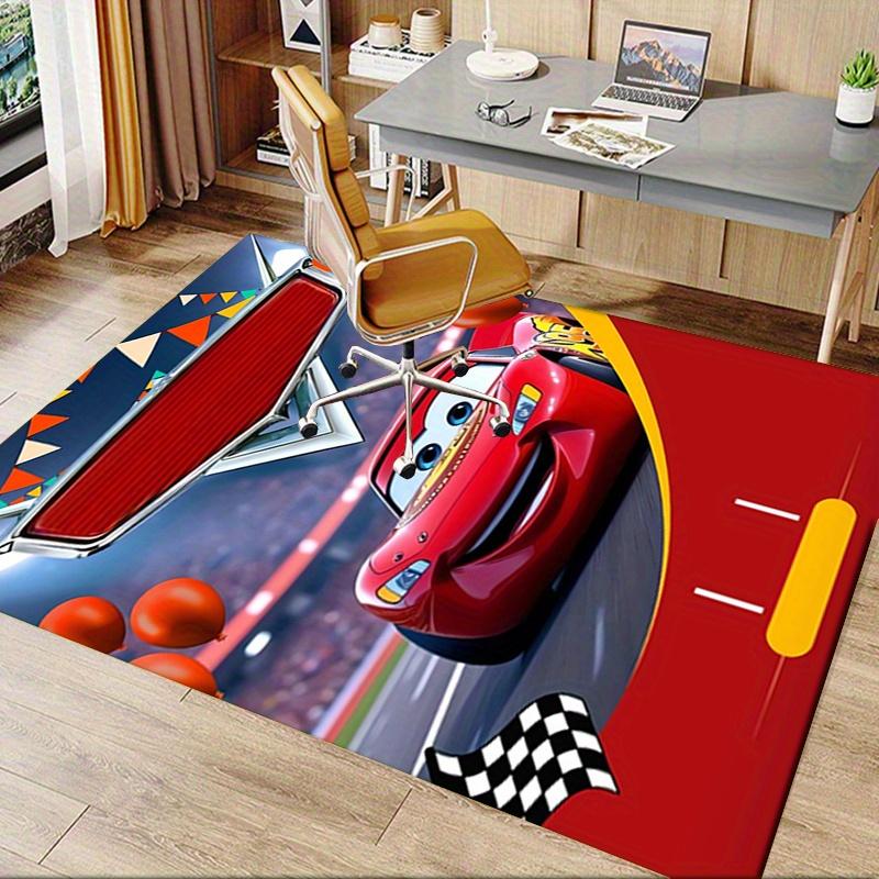 Office Rug Lightning McQueen, Pixar Cars theme 3D Printed Anti-Slip Rug-Machine Washable for Living Room