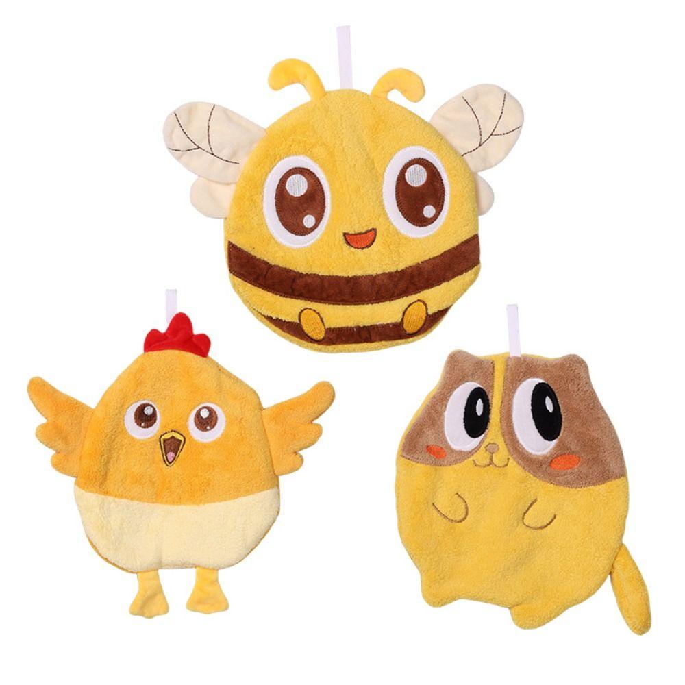 Cartoon Animal Handkerchief Towel Microfiber Bath Towel Kitchen Towel Wiping Towel  Kitchen