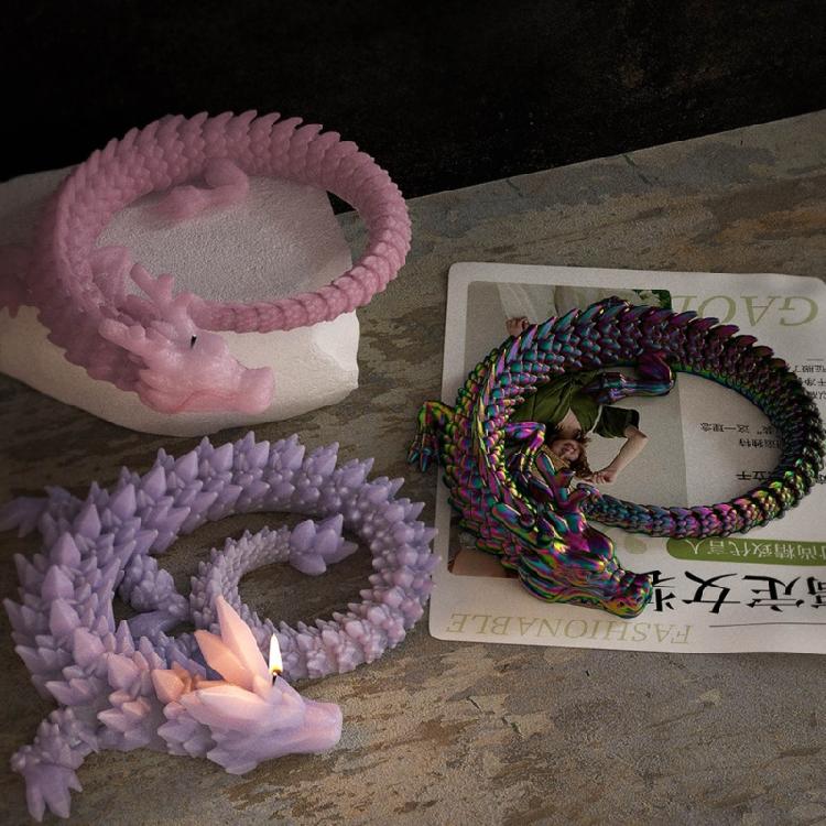 Dragon Candle Mold Epoxy Resin Molds Aromatherapy Mold Animal Decorations Mould