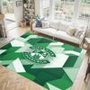Hibernian FC Design Crystal Velvet Carpet Cozy Non?Slip Printed Rug For Bedroom Living Room Entrance