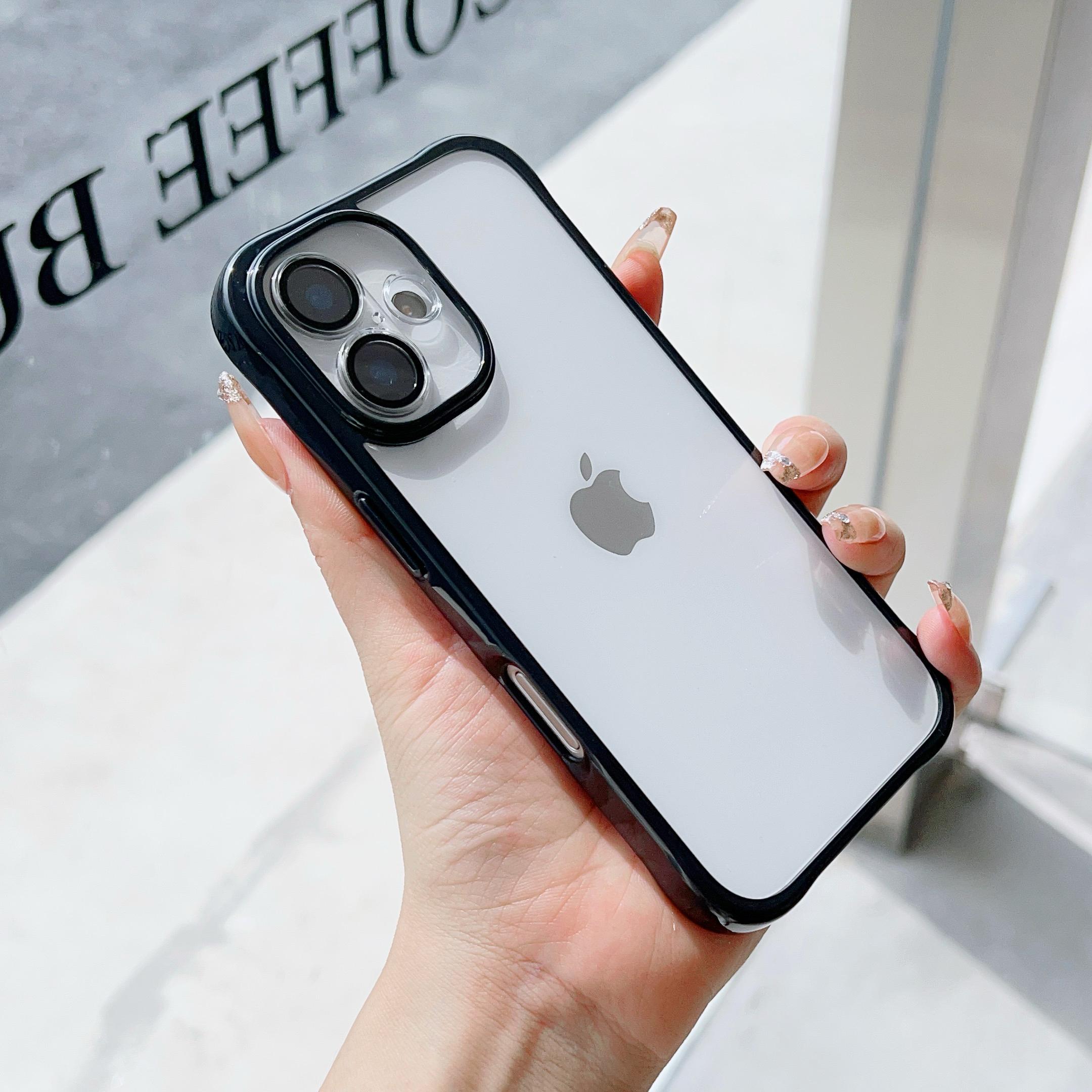 

Прозрачный акриловый чехол-бампер конфетного цвета с точной защитой камеры для iPhone 16 15 14 13 11 12 Pro Max Mini XR XS X 7 8 Plus SE iPhone 13/14