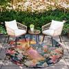 Forest pattern round rug,Carpet Rug for Living Room Bedroom Playroom ,Non-slip Floor Mat,Holiday Gifts and Birthday Gifts.