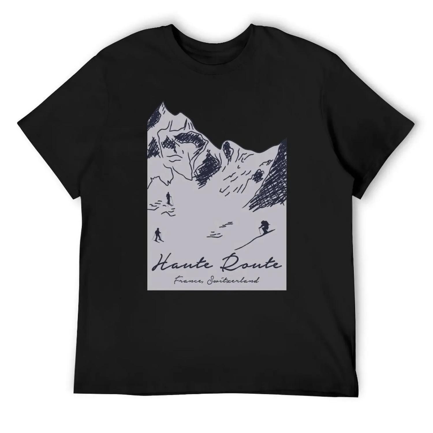 Haute Route – Франция, Швейцария Футболка летняя одежда винтажная аниме футболка графические футболки blue lock дизайнерская футболка мужская S