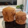 Cute Elephant Rattan-Look Storage Basket – Ideal for Toys, Clothes, and More