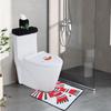 New Christmas Toilet Cover Christmas Decoration Set Grinch Seat Cushion Toilet Seat and Foot Pad Four-piece Set