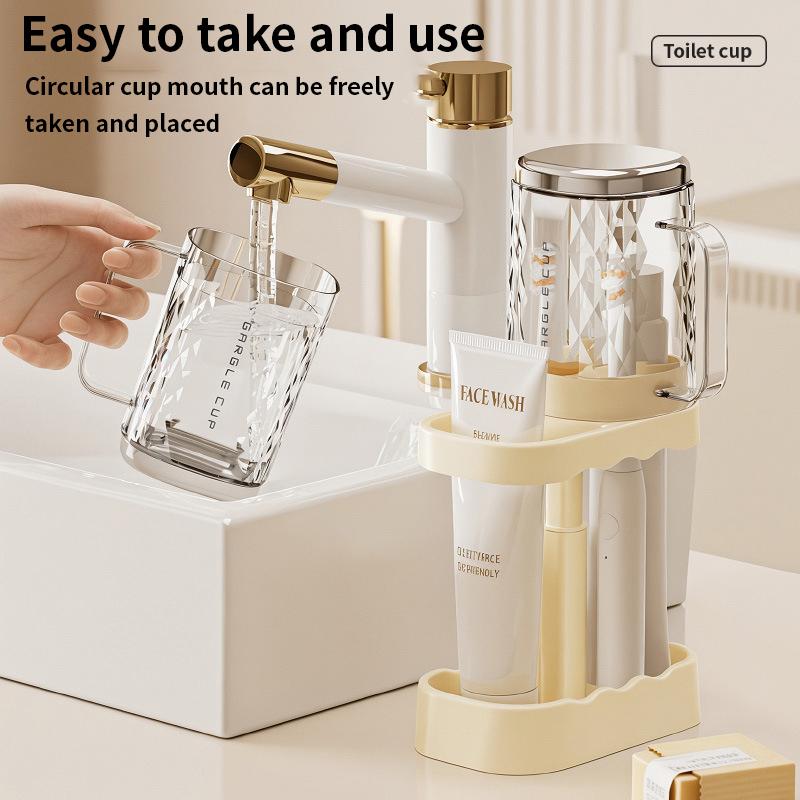 Toilet multifunctional washbasin, toothbrush, dental cup storage rack, countertop toothbrush holder, student couple dormitory