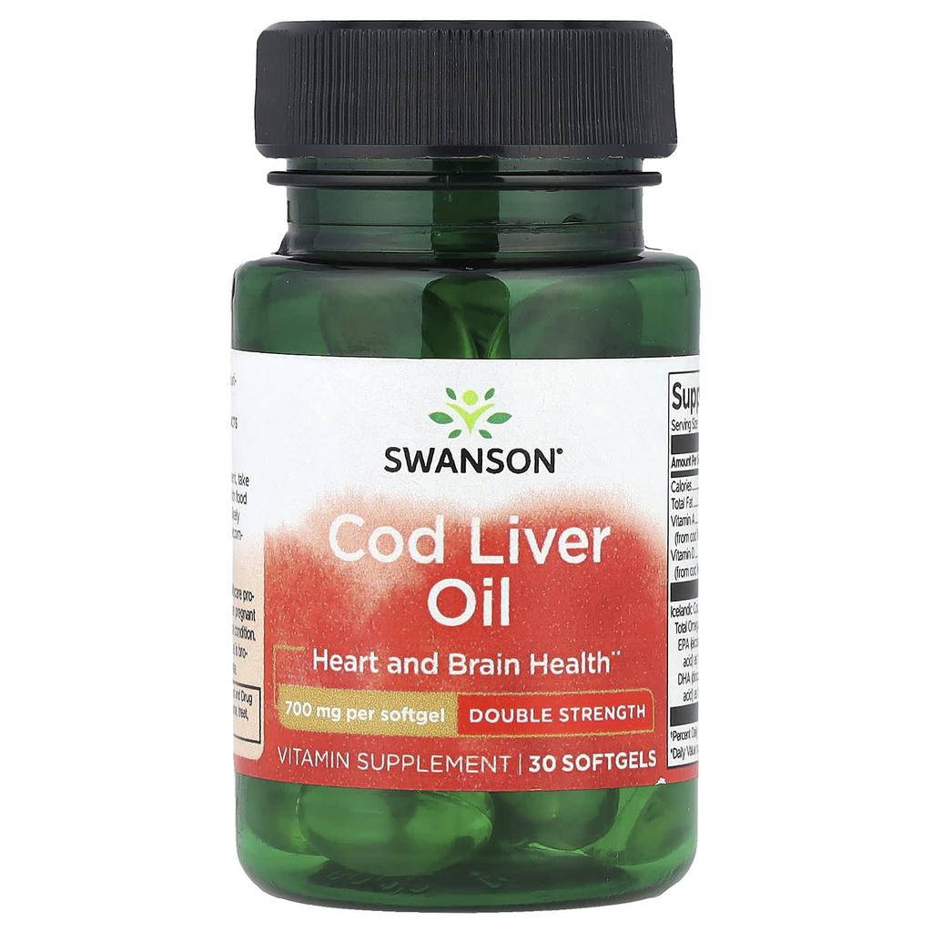 Cod Liver Oil, 2x Strength, 30 Softgels