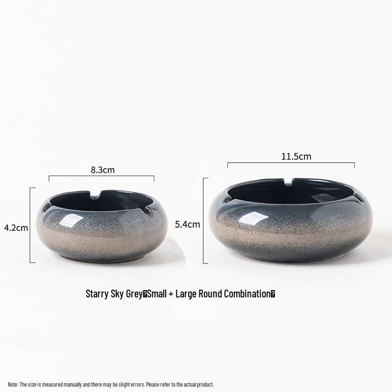 Large Ceramic Ashtray – Creative Retro Chinese Style for Living Room or Office