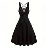 Women's Gothic Color Dress with Cross