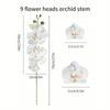 6pcs Lifelike Artificial Orchids - 9 Blooms Each, Silk Butterfly Orchid Stems for Elegant Home & Wedding Decor Perfect Gift