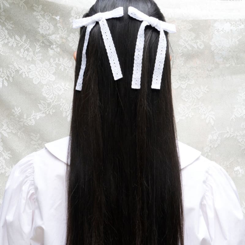 FANTASTIC PLANET [2SET] reine Spitze Schleife Haarnadel