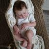BZDOLL 50cm Soft Vinyl Asleep Reborn Baby Doll Cloth Body Toy 20inch Bebe Girl Toy with 3D-paint Skin and Visible Veins Like Real Kids Birthday Gift