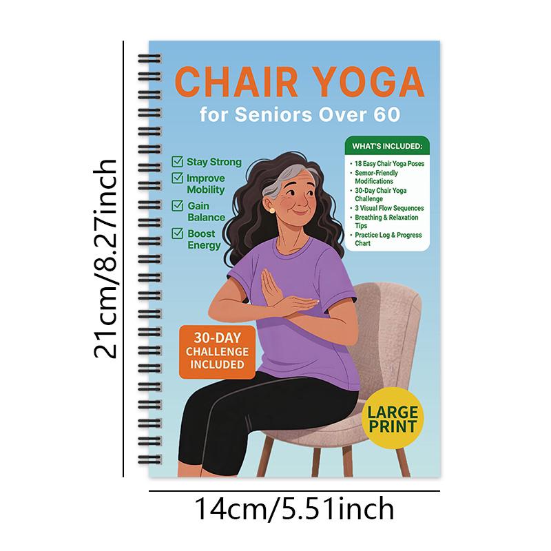 

30-Dagen Stoel Yoga Gids voor Senioren boven 60: 40+ Lage Intensiteit Oefeningen Kracht & Balans Herstel Yoga Workout Gids D