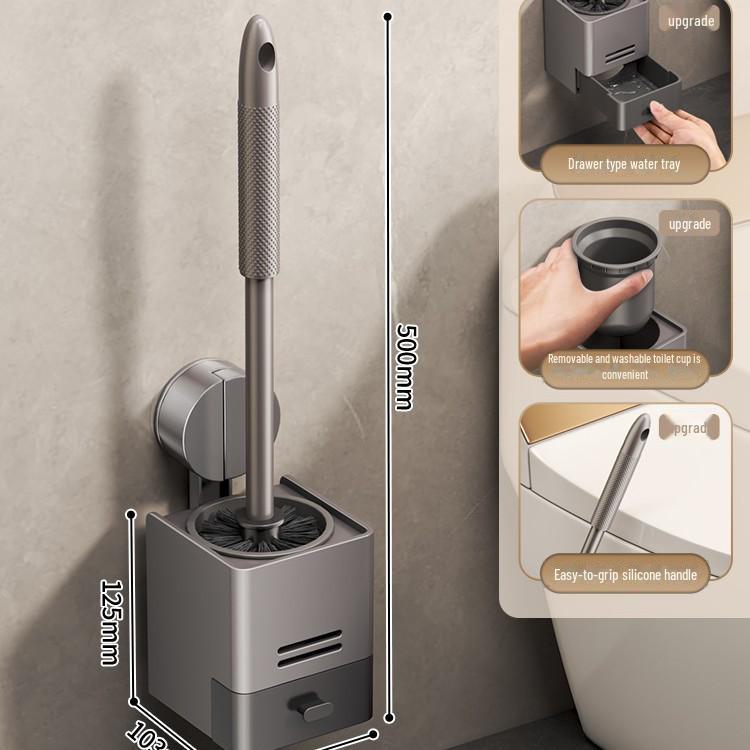 Suction Cup Toilet Brush: Punch-Free, No Dead Angle Cleaning Artifact