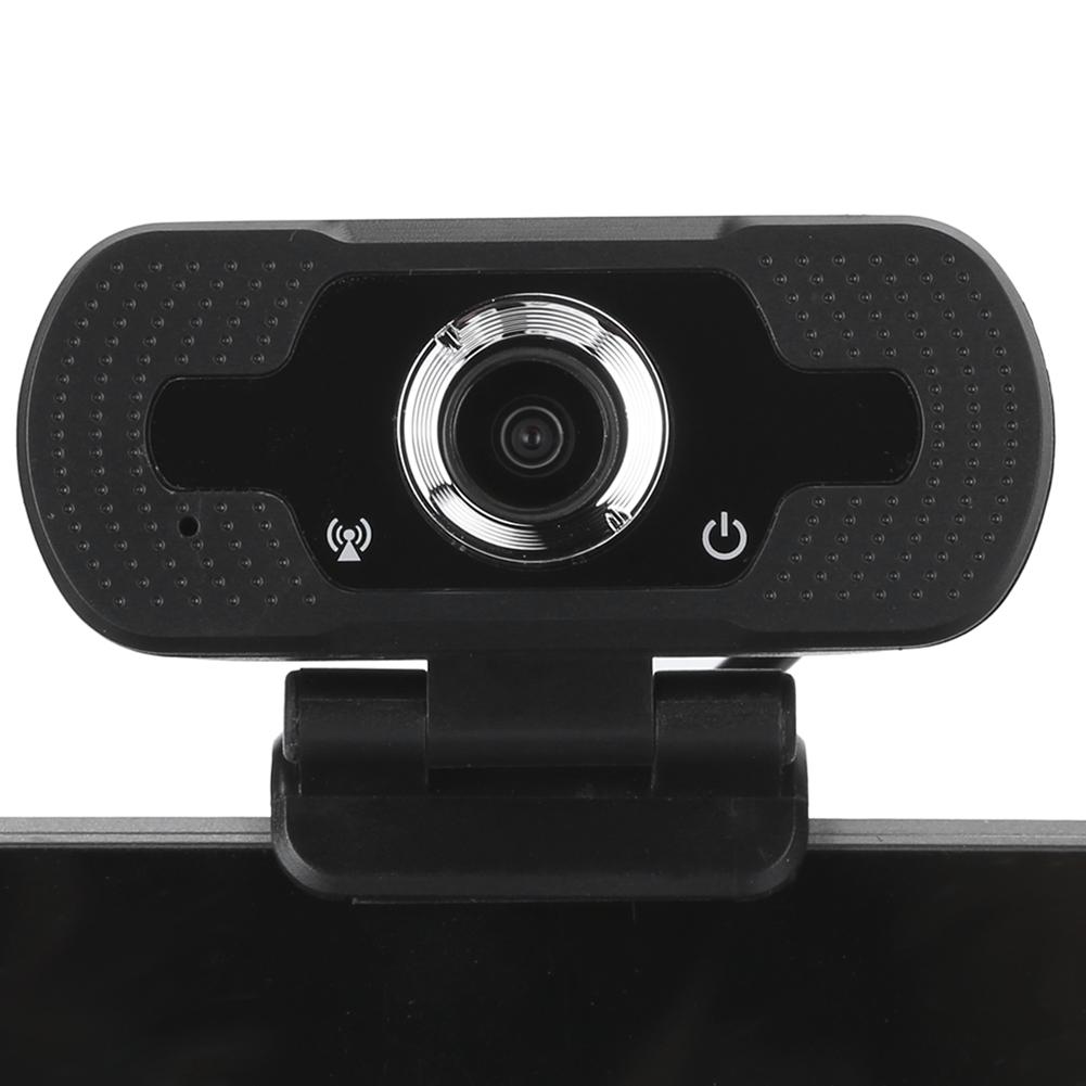 Webcam Computer Camera with Microphone for PC Laptop Desktop Video Call W8 1080P Black