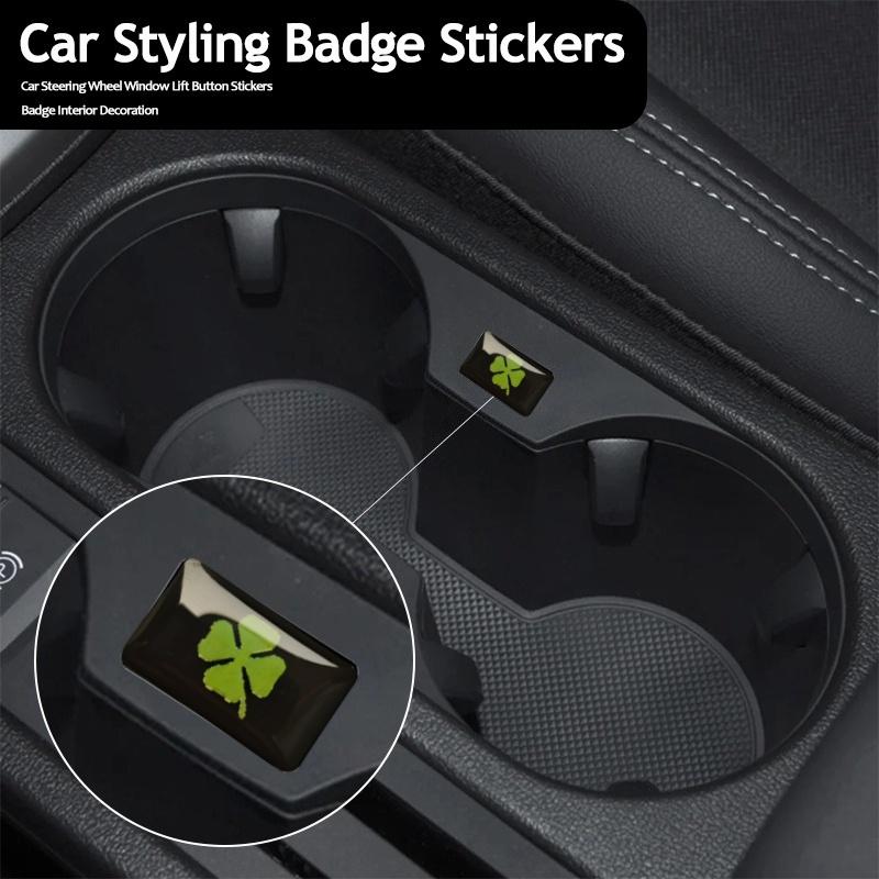 3 adesivi portafortuna per auto con erba, adatti a tutti gli accessori per la decorazione dell'auto