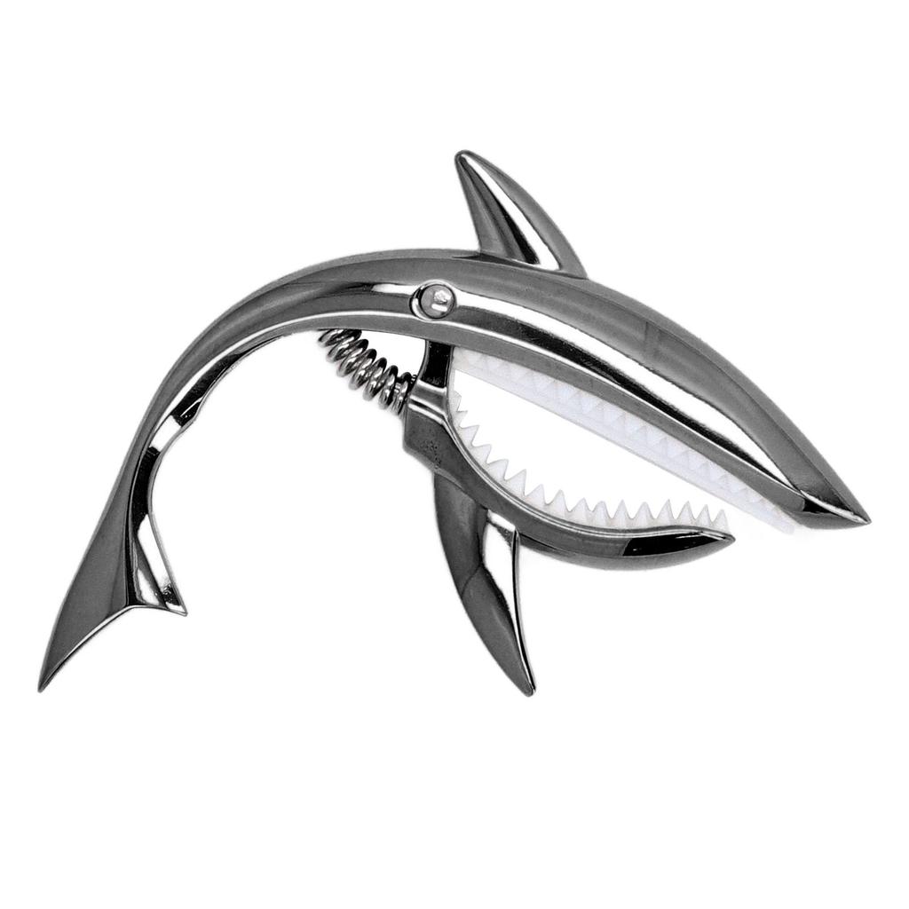 Guitar Capo Cool Shark Shape Zinc Alloy Silicone Capo for Electric Acoustic Ukulele Guitars